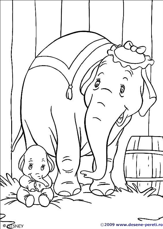 Dumbo desene de colorat